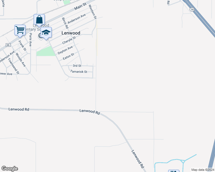 map of restaurants, bars, coffee shops, grocery stores, and more near Tortoise Road in Barstow