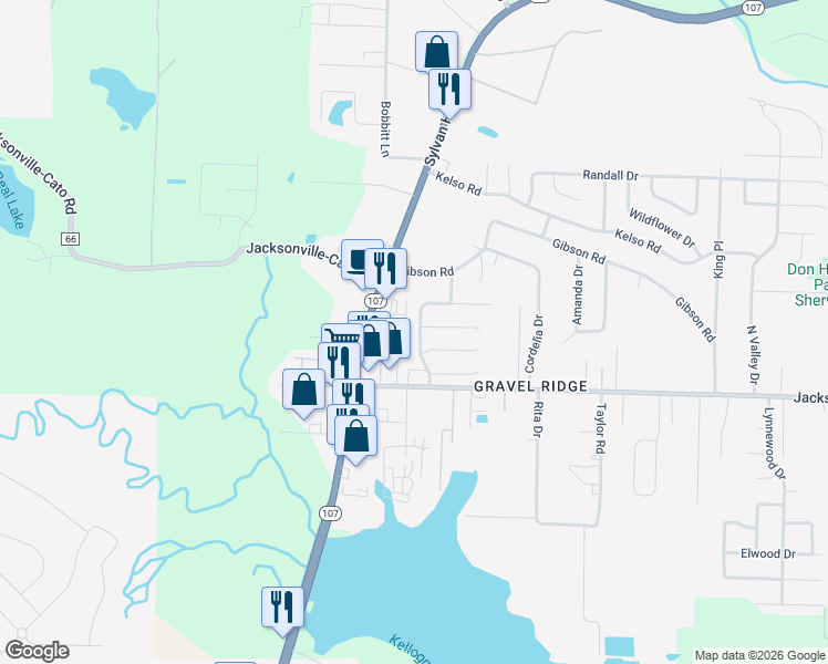 map of restaurants, bars, coffee shops, grocery stores, and more near 3 Willowridge Cove in Jacksonville