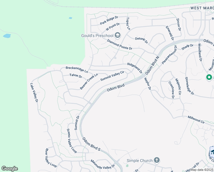 map of restaurants, bars, coffee shops, grocery stores, and more near 126 Summit Valley Circle in Maumelle