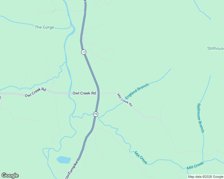 map of restaurants, bars, coffee shops, grocery stores, and more near 2403 Mill Creek Road in Hiawassee