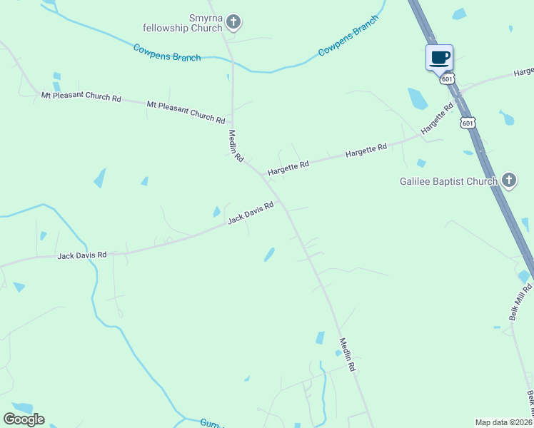 map of restaurants, bars, coffee shops, grocery stores, and more near 2128 Jack Davis Road in Monroe