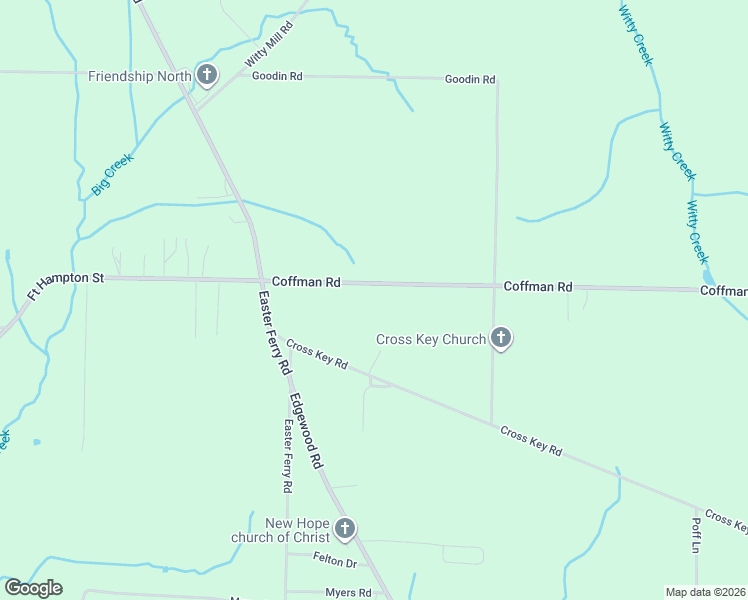 map of restaurants, bars, coffee shops, grocery stores, and more near 17235 Coffman Road in Elkmont