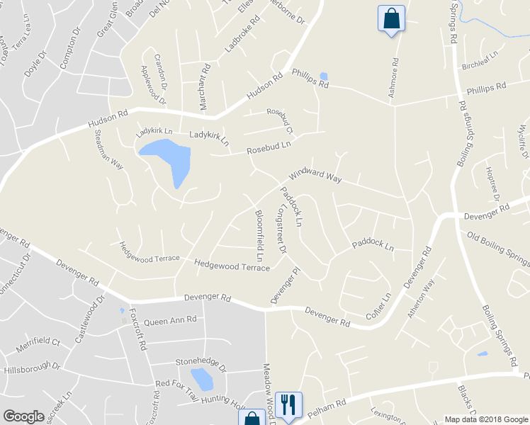 map of restaurants, bars, coffee shops, grocery stores, and more near 214 Bloomfield Ln in Greer