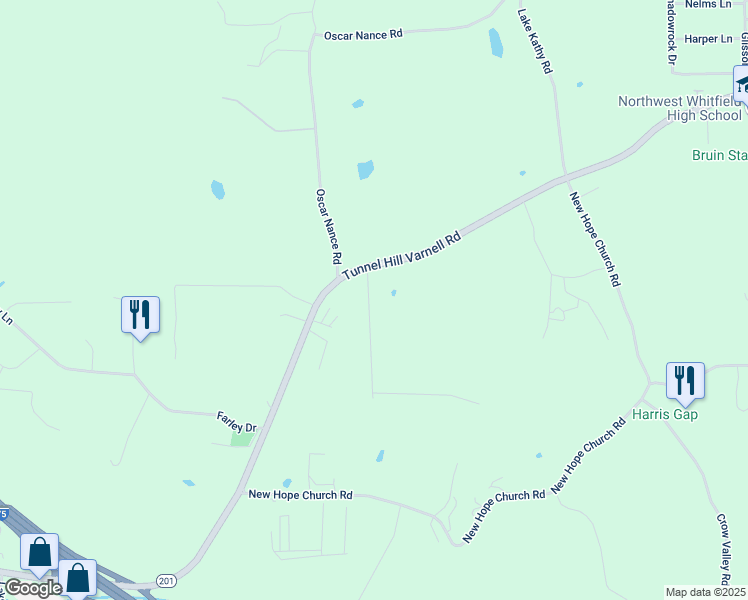 map of restaurants, bars, coffee shops, grocery stores, and more near 179 Summer Road in Tunnel Hill
