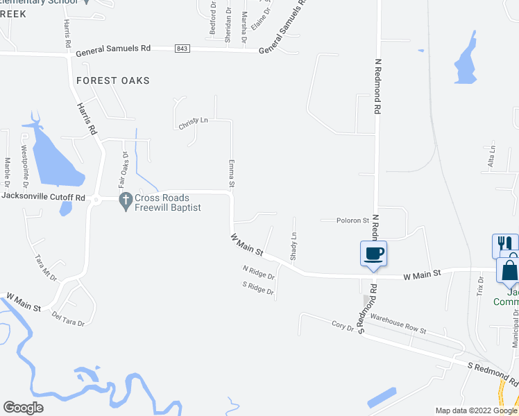 map of restaurants, bars, coffee shops, grocery stores, and more near 3512 Spring Valley Cove in Jacksonville