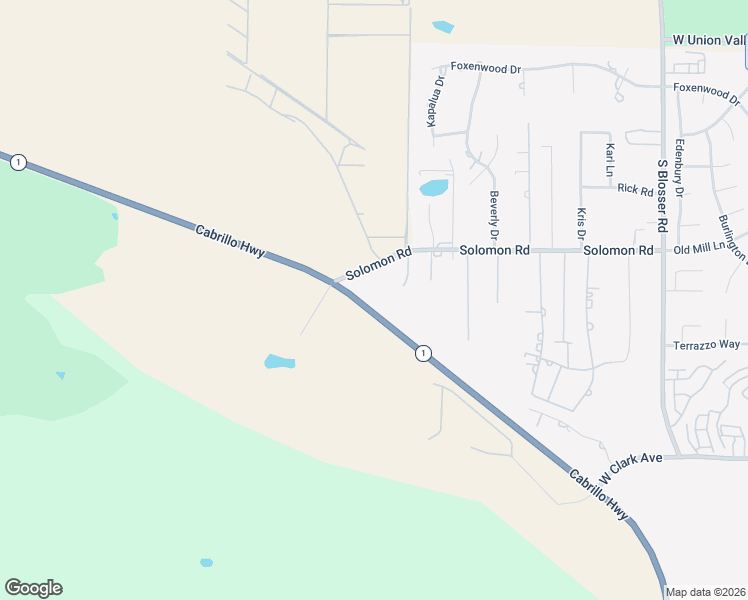 map of restaurants, bars, coffee shops, grocery stores, and more near 1590 Solomon Road in Santa Maria