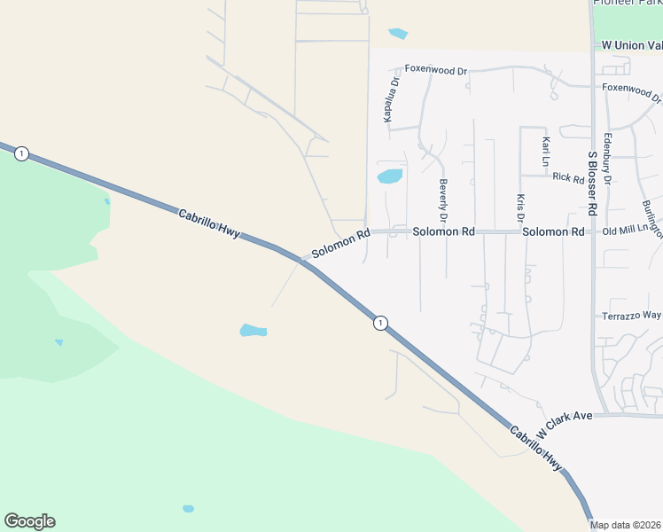 map of restaurants, bars, coffee shops, grocery stores, and more near 1590 Solomon Road in Santa Maria