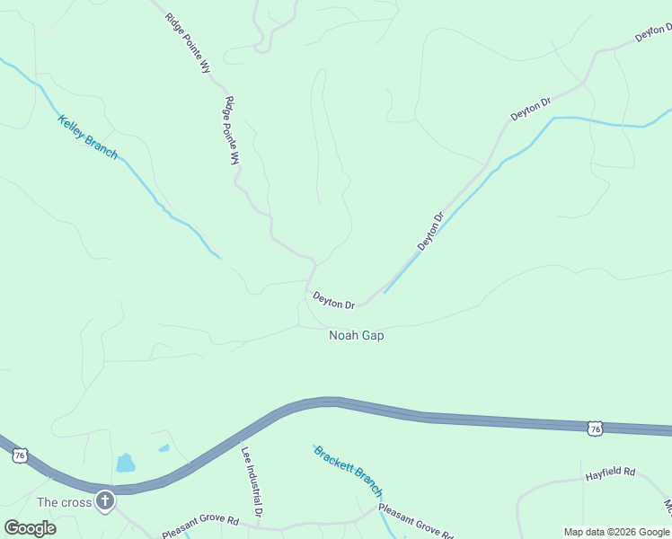 map of restaurants, bars, coffee shops, grocery stores, and more near 24 Mile High Lane in Blairsville