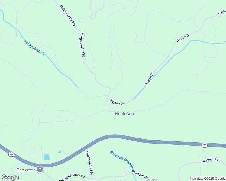 map of restaurants, bars, coffee shops, grocery stores, and more near 32 Mile High Lane in Blairsville
