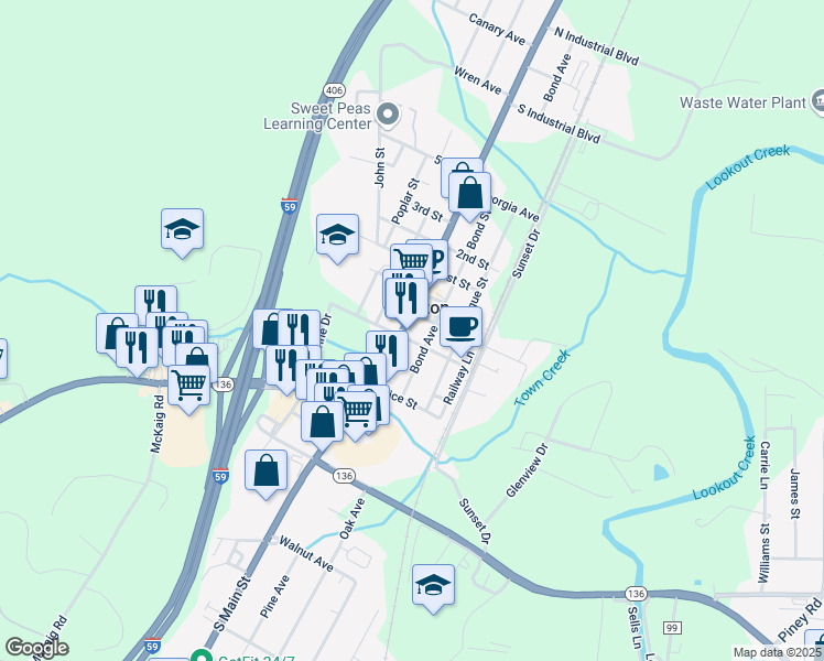 map of restaurants, bars, coffee shops, grocery stores, and more near in Trenton