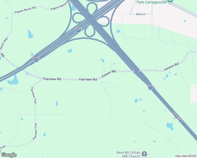 map of restaurants, bars, coffee shops, grocery stores, and more near 14875 Fairview Road in Byhalia