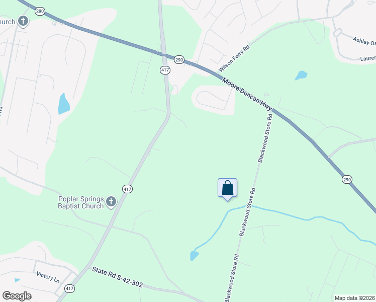 map of restaurants, bars, coffee shops, grocery stores, and more near 599 South Carolina 417 in Moore