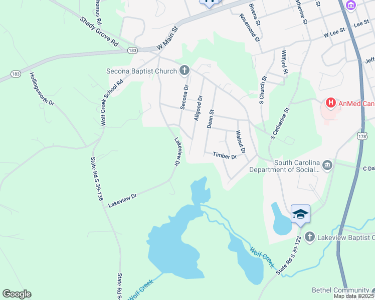 map of restaurants, bars, coffee shops, grocery stores, and more near 237 Allgood Drive in Pickens