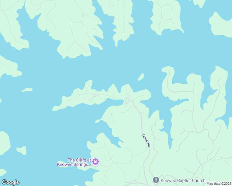 map of restaurants, bars, coffee shops, grocery stores, and more near 125 Keowee View Drive in Six Mile