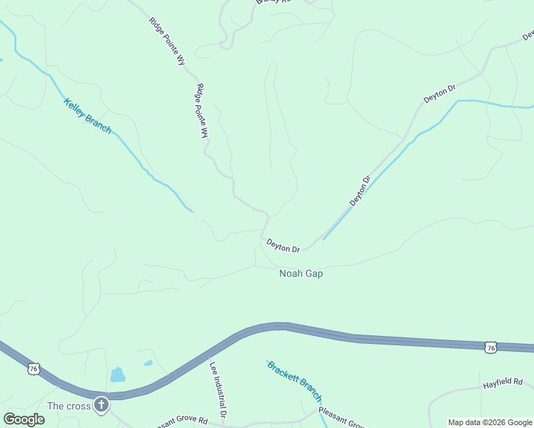 map of restaurants, bars, coffee shops, grocery stores, and more near 24 Mile High Lane in Blairsville