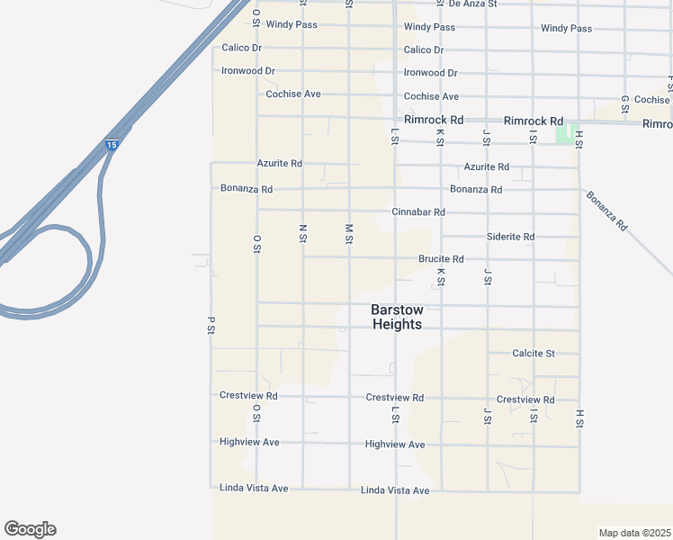 map of restaurants, bars, coffee shops, grocery stores, and more near 34188 M Street in Barstow