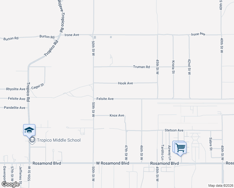 map of restaurants, bars, coffee shops, grocery stores, and more near in Rosamond