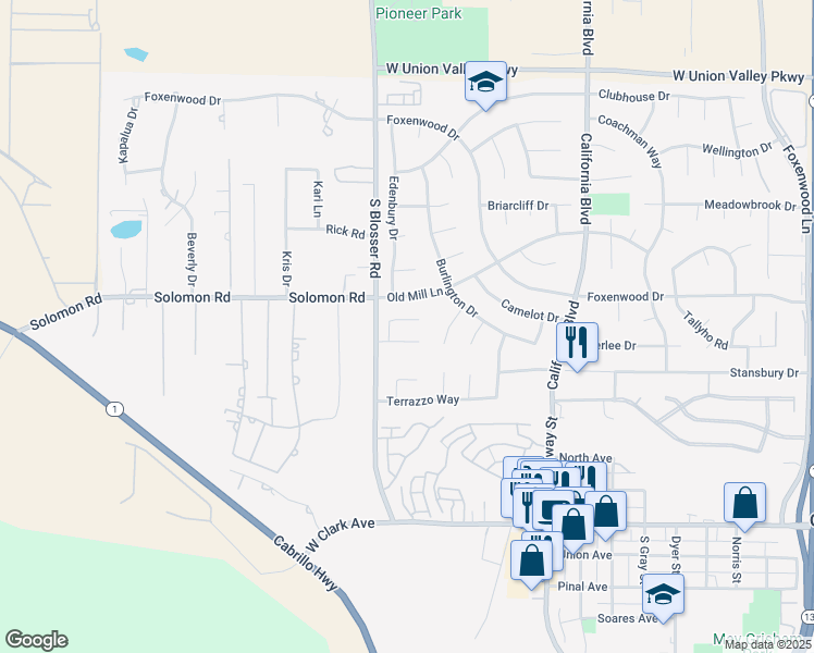 map of restaurants, bars, coffee shops, grocery stores, and more near 1156 Tarpon Court in Orcutt