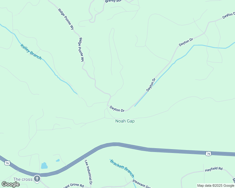 map of restaurants, bars, coffee shops, grocery stores, and more near 32 Mile High Lane in Blairsville