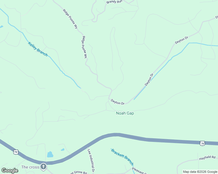 map of restaurants, bars, coffee shops, grocery stores, and more near 24 Mile High Lane in Blairsville