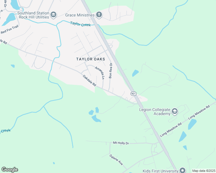 map of restaurants, bars, coffee shops, grocery stores, and more near 1876 Bon Rea Drive in Rock Hill