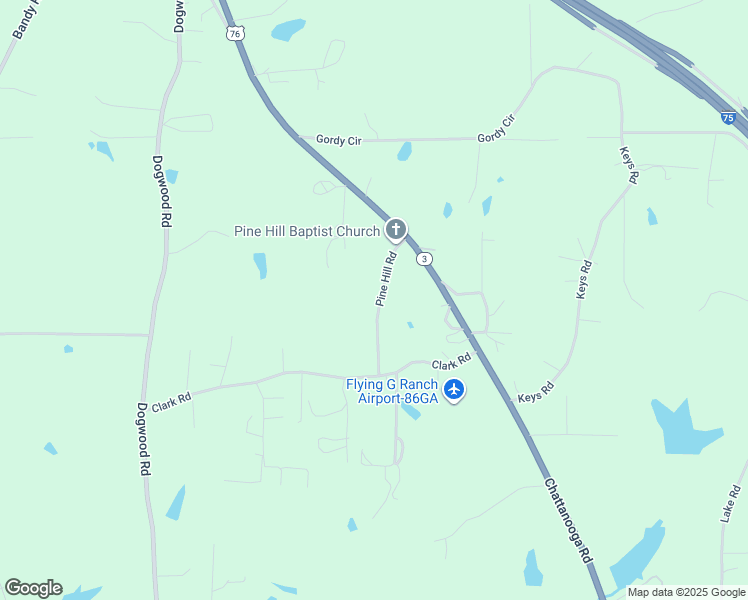 map of restaurants, bars, coffee shops, grocery stores, and more near 172 Pine Hill Road in Tunnel Hill