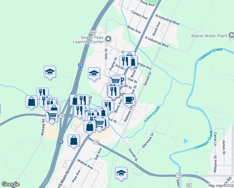 map of restaurants, bars, coffee shops, grocery stores, and more near in Trenton