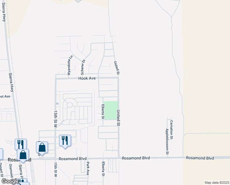 map of restaurants, bars, coffee shops, grocery stores, and more near 1008 Holloway Avenue in Rosamond