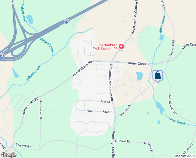 map of restaurants, bars, coffee shops, grocery stores, and more near 904 Abner Creek Road in Greer