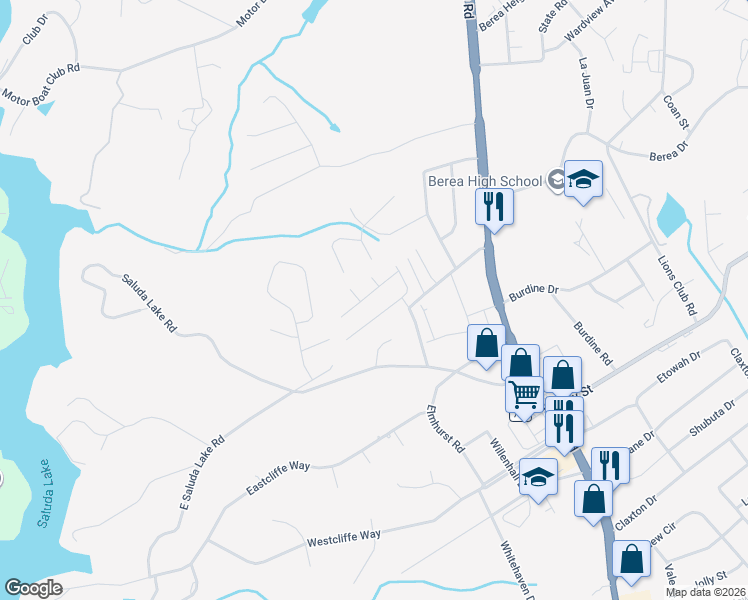map of restaurants, bars, coffee shops, grocery stores, and more near 107 Apa Way in Greenville
