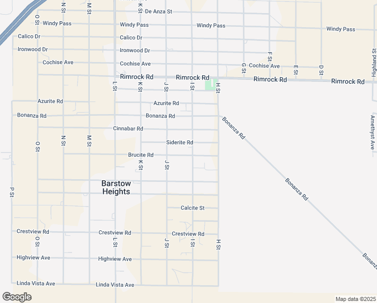 map of restaurants, bars, coffee shops, grocery stores, and more near 27986 Brucite Road in Barstow