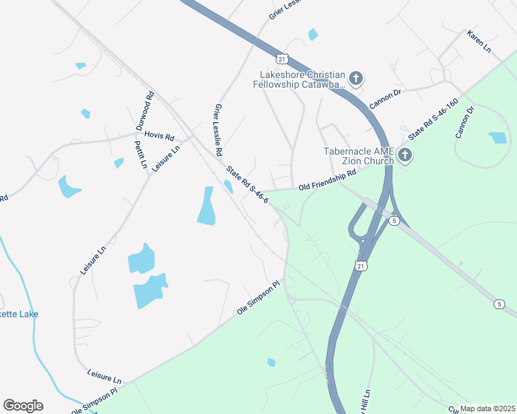 map of restaurants, bars, coffee shops, grocery stores, and more near 3917 Lesslie Highway in Rock Hill
