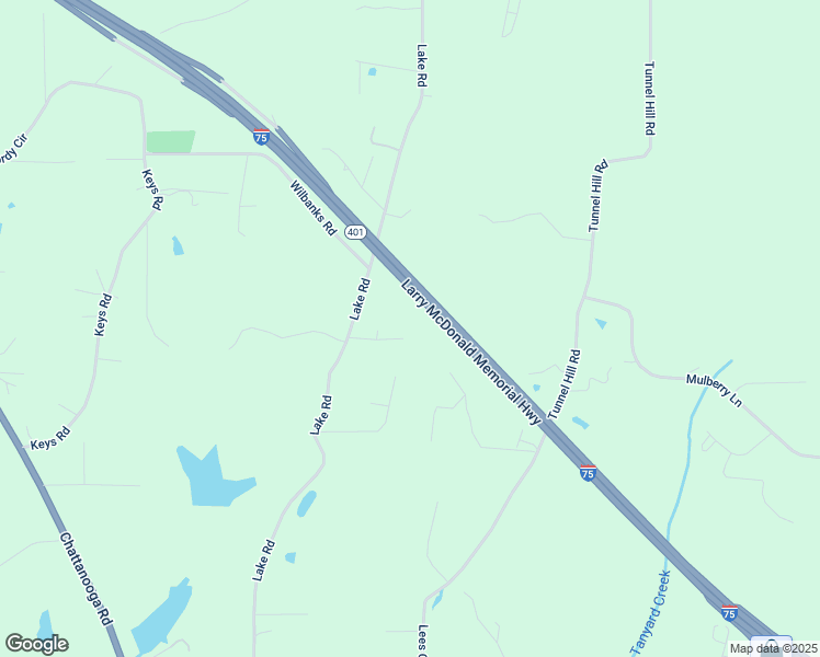 map of restaurants, bars, coffee shops, grocery stores, and more near 121 Sydney Lane in Tunnel Hill