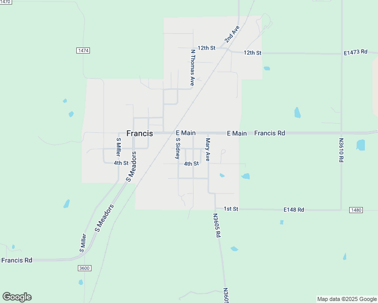 map of restaurants, bars, coffee shops, grocery stores, and more near in Francis
