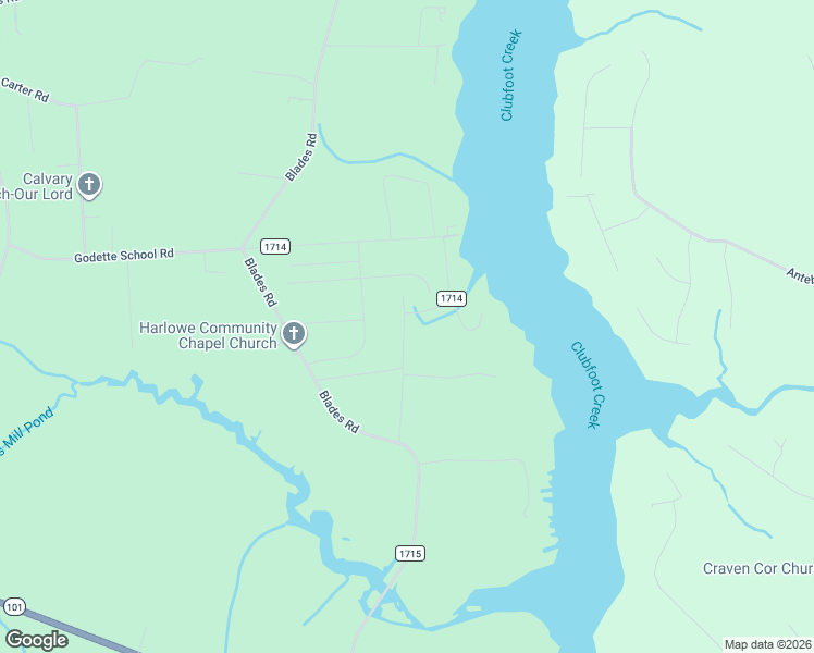 map of restaurants, bars, coffee shops, grocery stores, and more near 600 Blades Road in Havelock