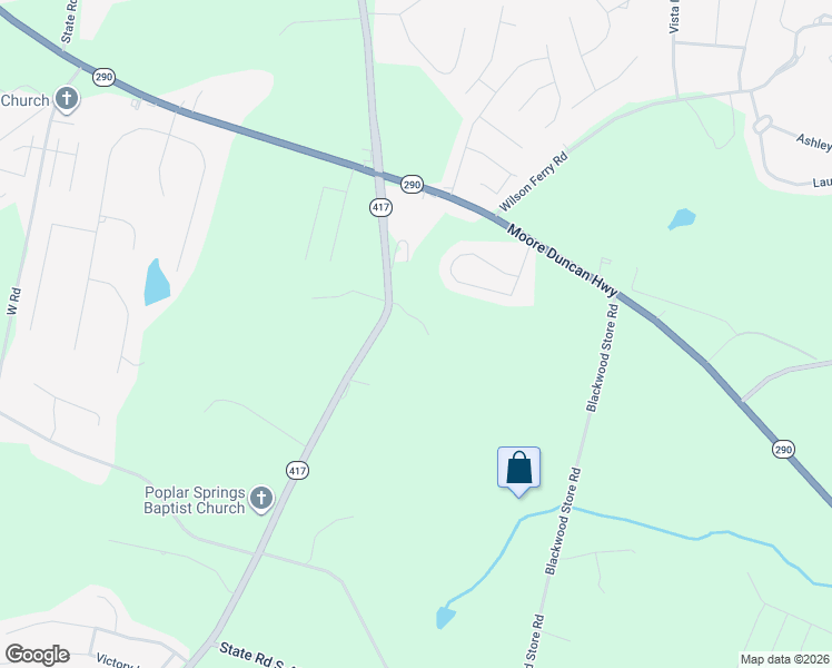 map of restaurants, bars, coffee shops, grocery stores, and more near 573 South Carolina 417 in Moore