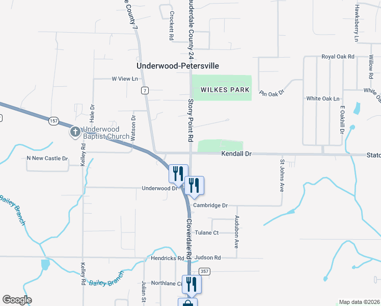 map of restaurants, bars, coffee shops, grocery stores, and more near 1000 Lauderdale County 7 in Florence