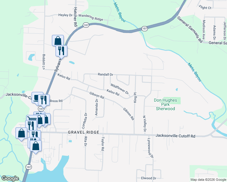 map of restaurants, bars, coffee shops, grocery stores, and more near 251 Kelso Road in Jacksonville