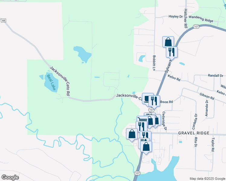 map of restaurants, bars, coffee shops, grocery stores, and more near 7 Creekdale Drive in Sherwood