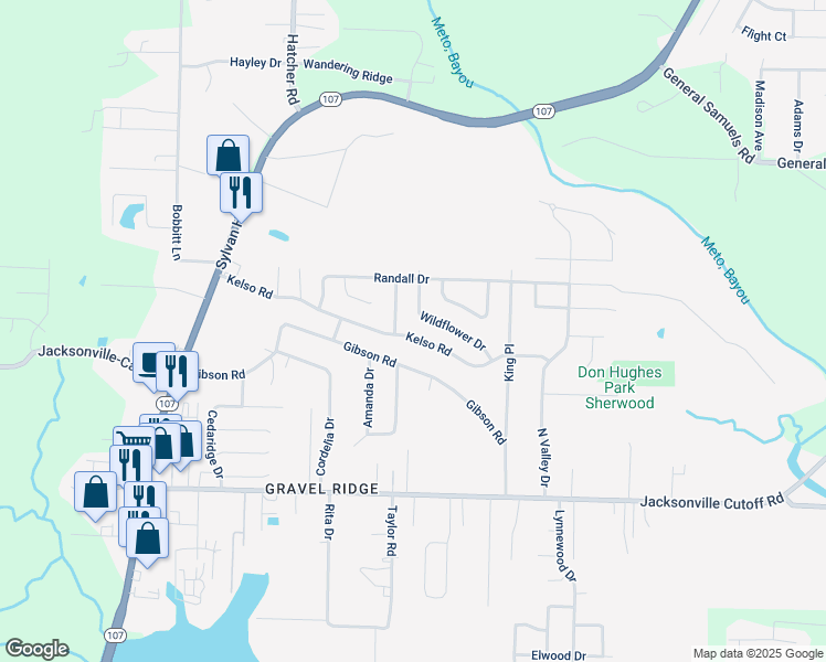 map of restaurants, bars, coffee shops, grocery stores, and more near 251 Kelso Rd in Jacksonville