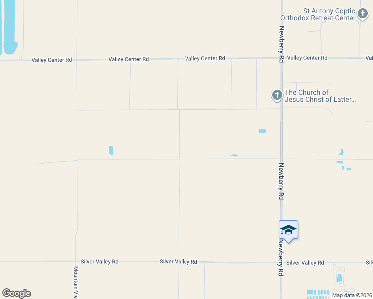 map of restaurants, bars, coffee shops, grocery stores, and more near 45322 Palos Verdes Road in Newberry Springs