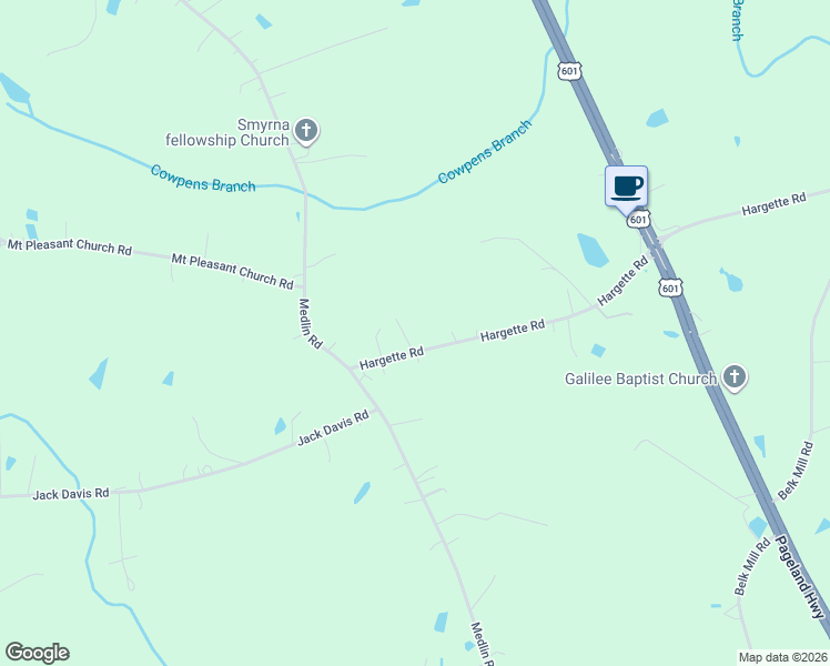 map of restaurants, bars, coffee shops, grocery stores, and more near 2520 Hargette Road in Monroe