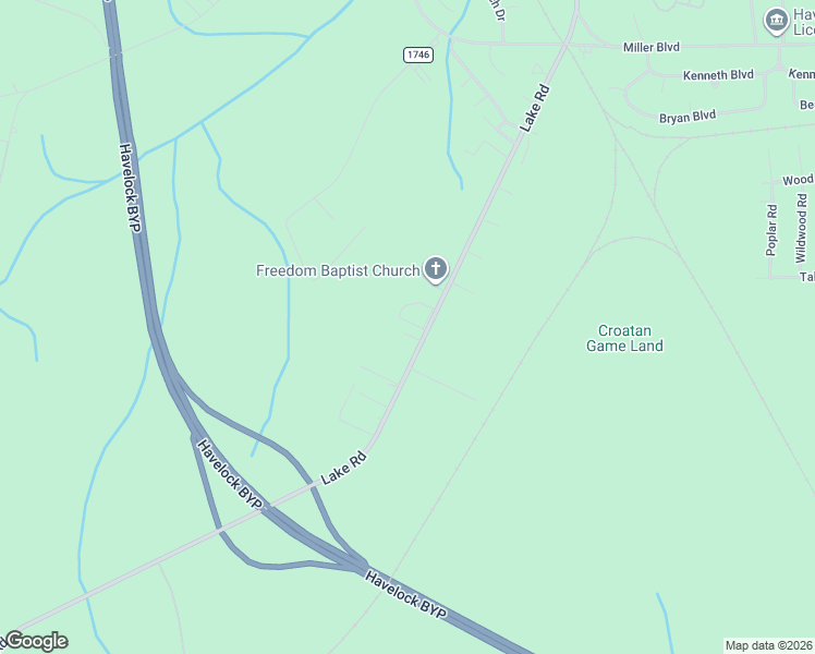 map of restaurants, bars, coffee shops, grocery stores, and more near 215 Grove Lane in Havelock