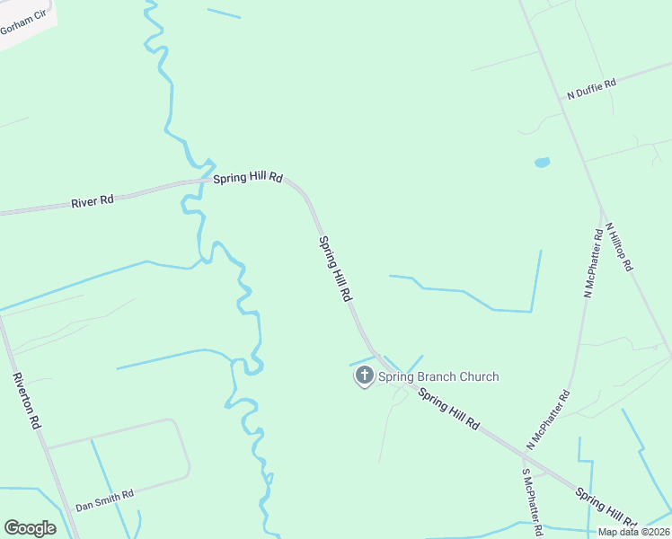 map of restaurants, bars, coffee shops, grocery stores, and more near 3345 Spring Hill Road in Red Springs