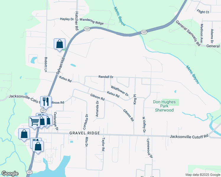 map of restaurants, bars, coffee shops, grocery stores, and more near 251 Kelso Road in Jacksonville