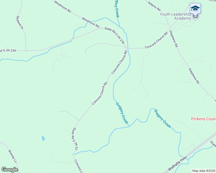 map of restaurants, bars, coffee shops, grocery stores, and more near 362-412 Concord Church Road in Pickens