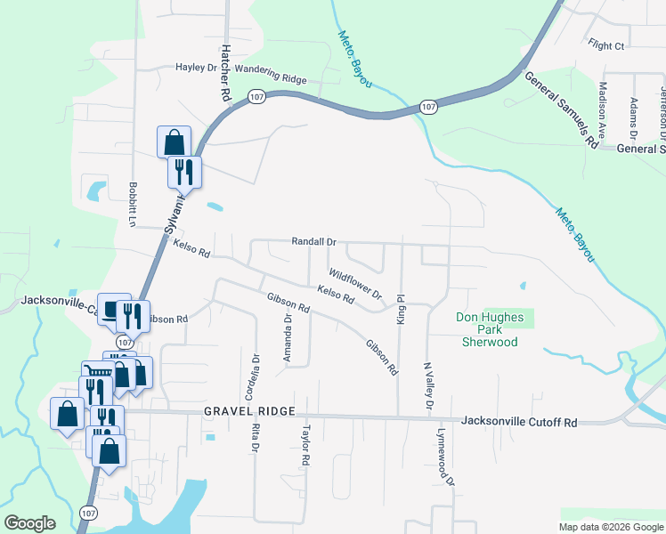 map of restaurants, bars, coffee shops, grocery stores, and more near 251 Kelso Road in Jacksonville