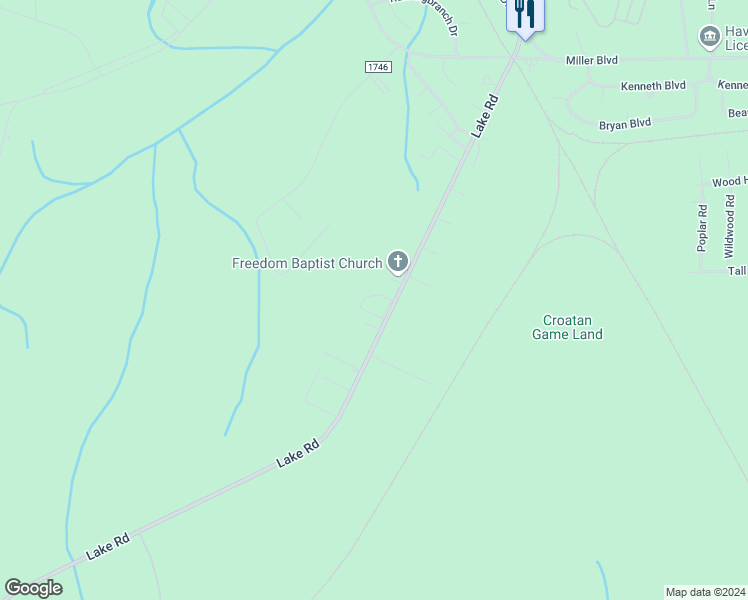 map of restaurants, bars, coffee shops, grocery stores, and more near 215 Grove Lane in Havelock