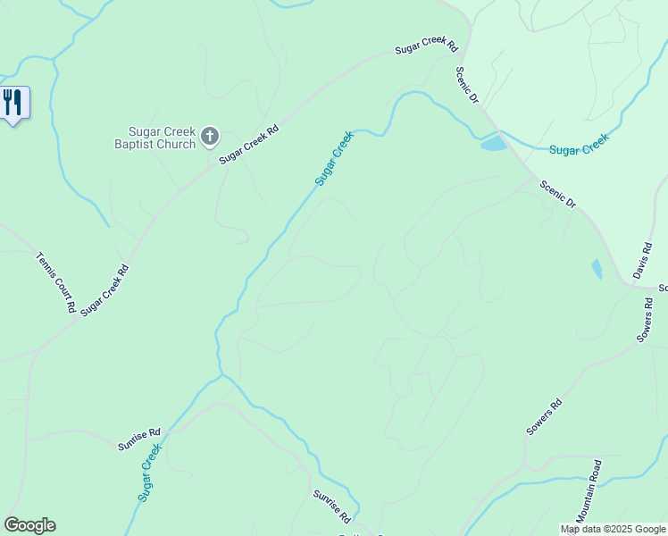 map of restaurants, bars, coffee shops, grocery stores, and more near Sunrise Valley in Blue Ridge