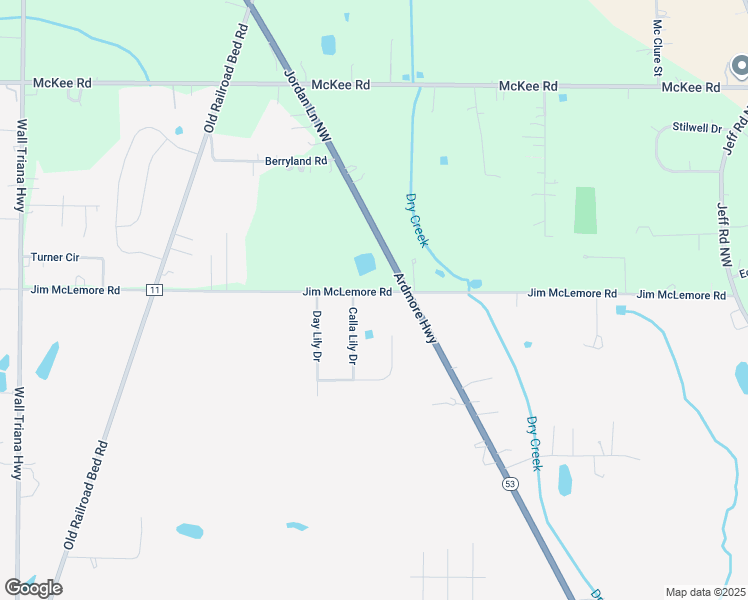map of restaurants, bars, coffee shops, grocery stores, and more near 484 Jim McLemore Road in Harvest